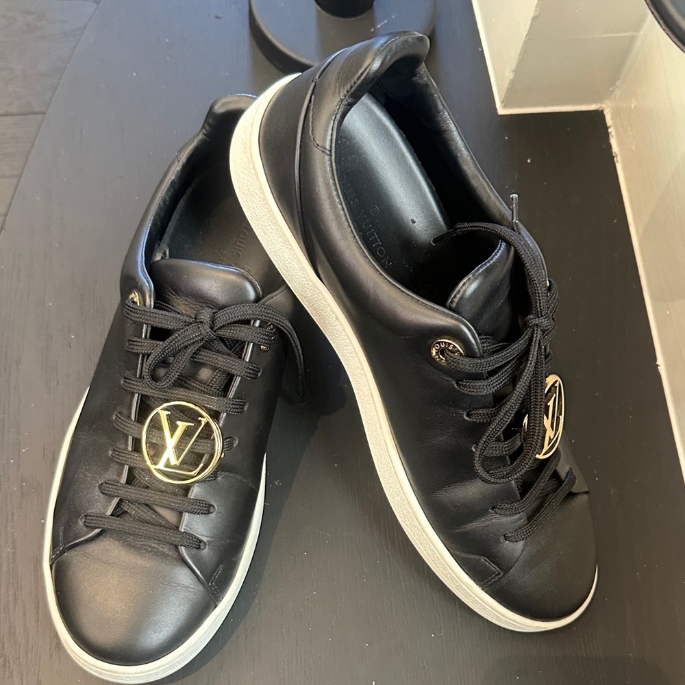 Louis Vuitton Black and Gold Sneakers